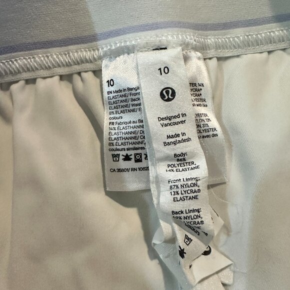 LULULEMON COURT RIVAL HR TENNIS SKIRT EXTENDED LINER SIZE 10 - Picture 2 of 3